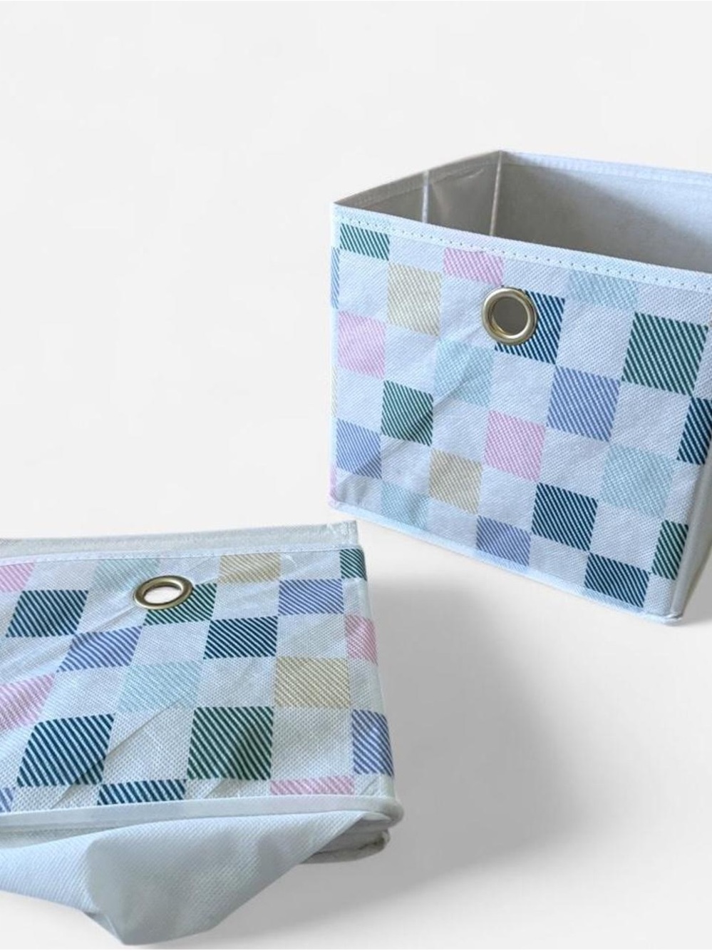 💗FREE WITH PURCHASE💗 Foldable Checkered 9 inch Storage Cube Bins (Set of 6)